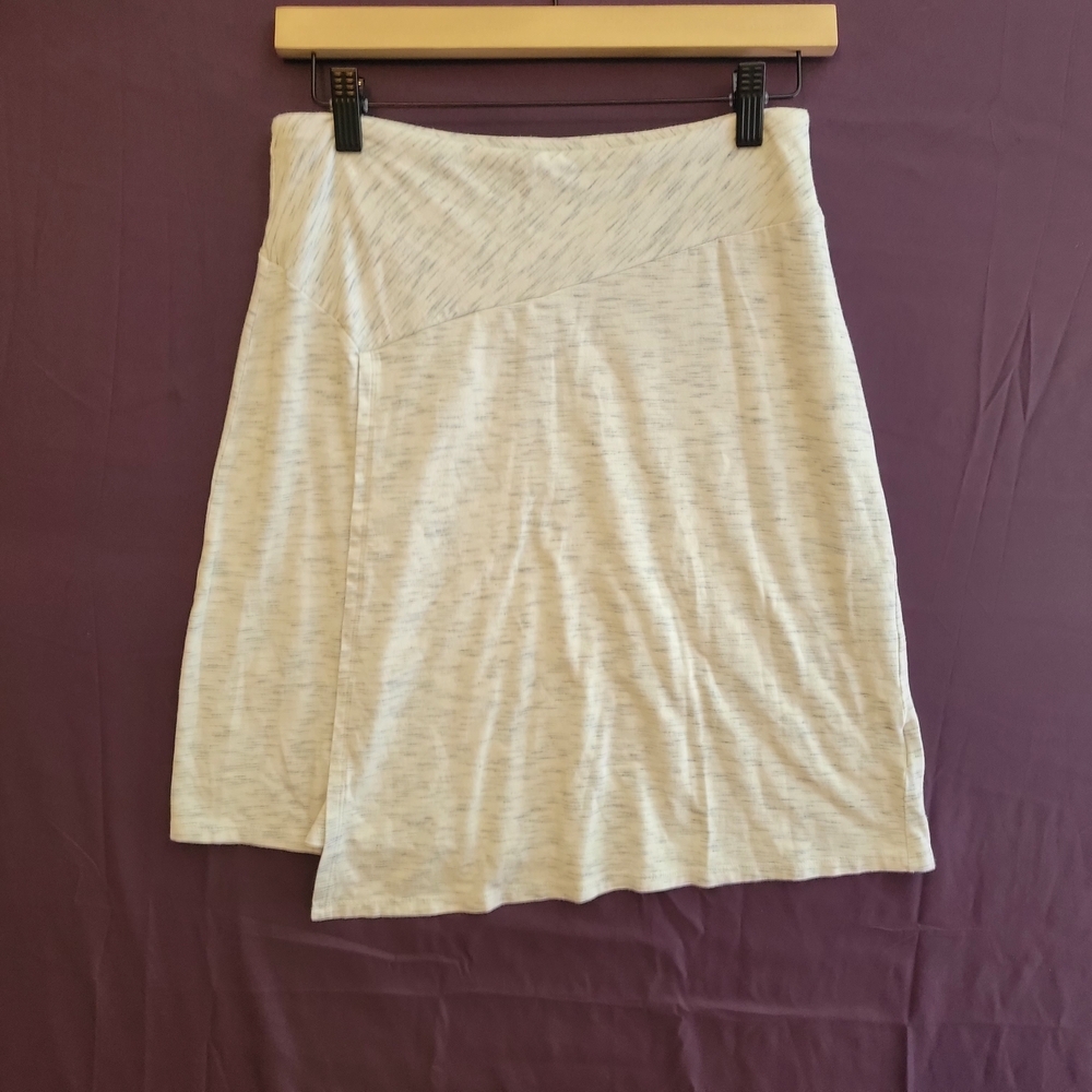 Columbia Cream Asymmetrical A-Line Cocktail Skirt